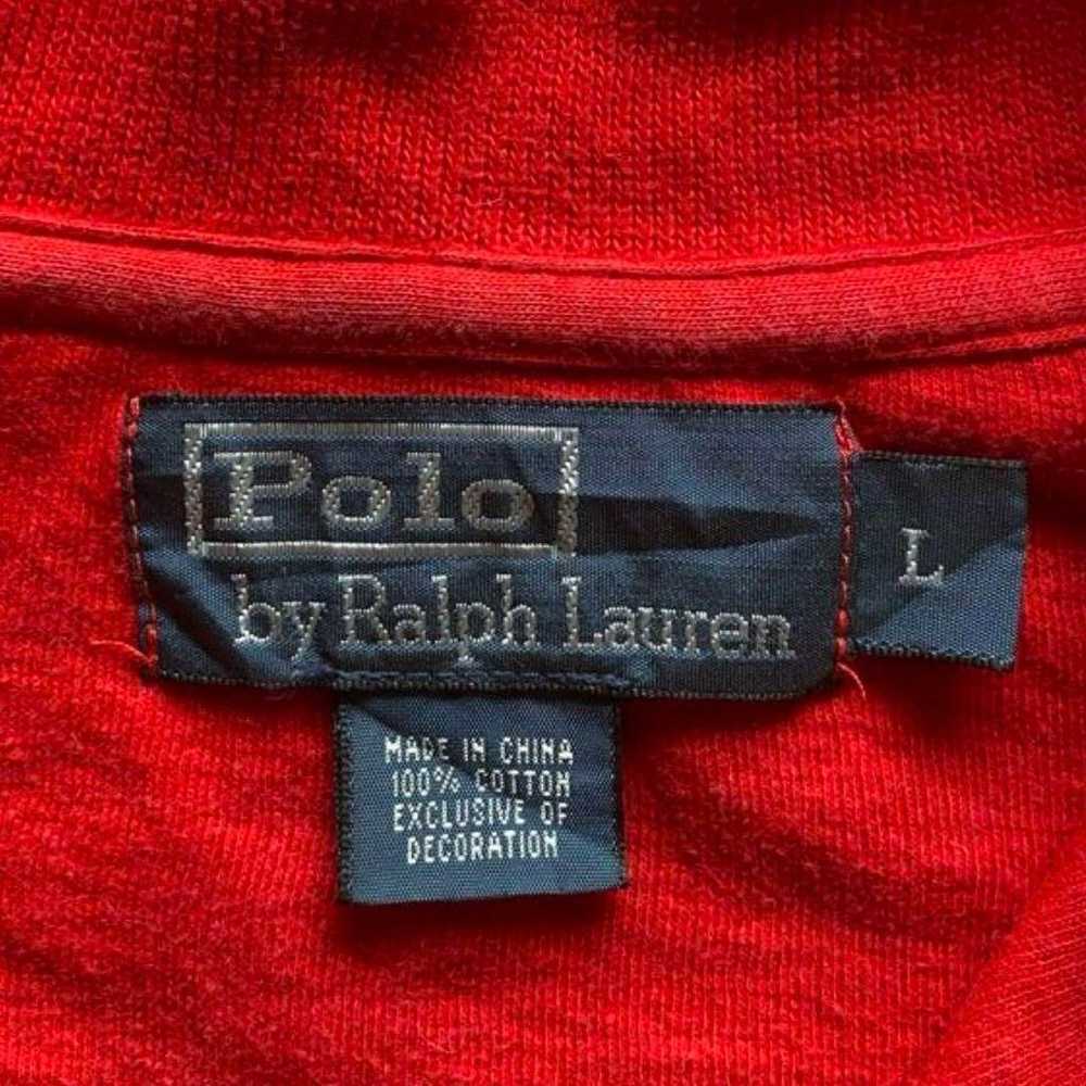 1990s Polo Ralph Lauren half-zip sweatshirt for m… - image 8