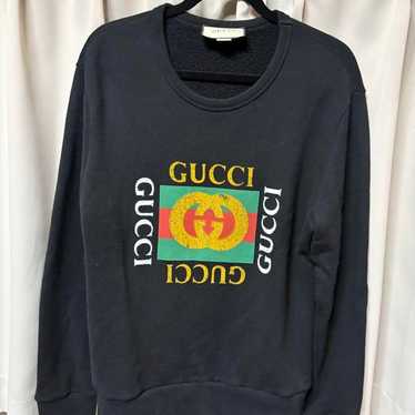 GUCCI Logo Damaged Sweatshirt Trainer GG Pattern B