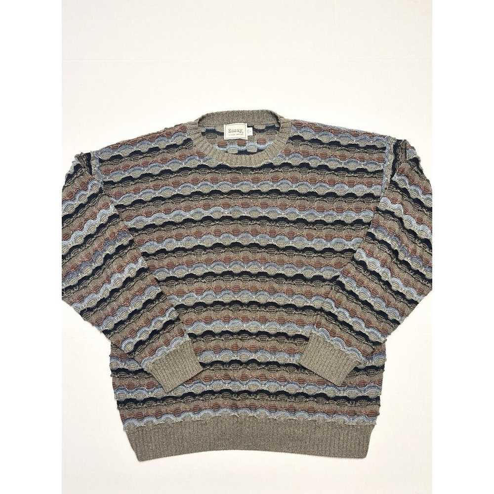 Essay Linda Larson Sweater Mens Large Vintage 3D … - image 1