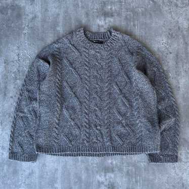 Vintage Y2K Asos Grey Knit Essential Corded Sweate