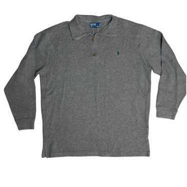 Vintage 90’s Polo Ralph Lauren Gray Quarter Zip L… - image 1