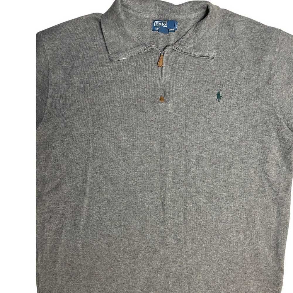 Vintage 90’s Polo Ralph Lauren Gray Quarter Zip L… - image 7
