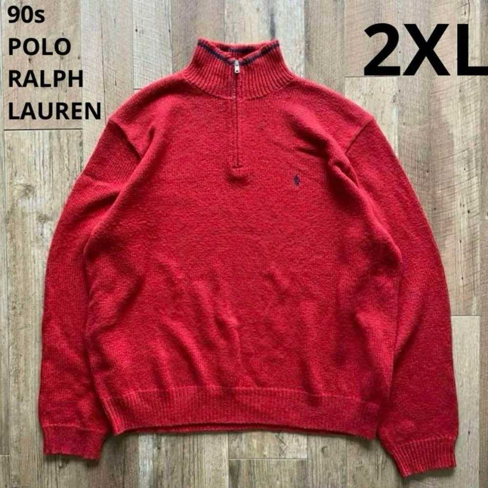 90s Polo Ralph Lauren half-zip knit sweater vinta… - image 12