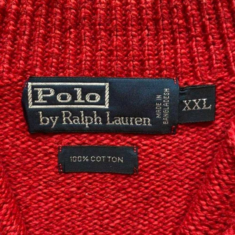 90s Polo Ralph Lauren half-zip knit sweater vinta… - image 8