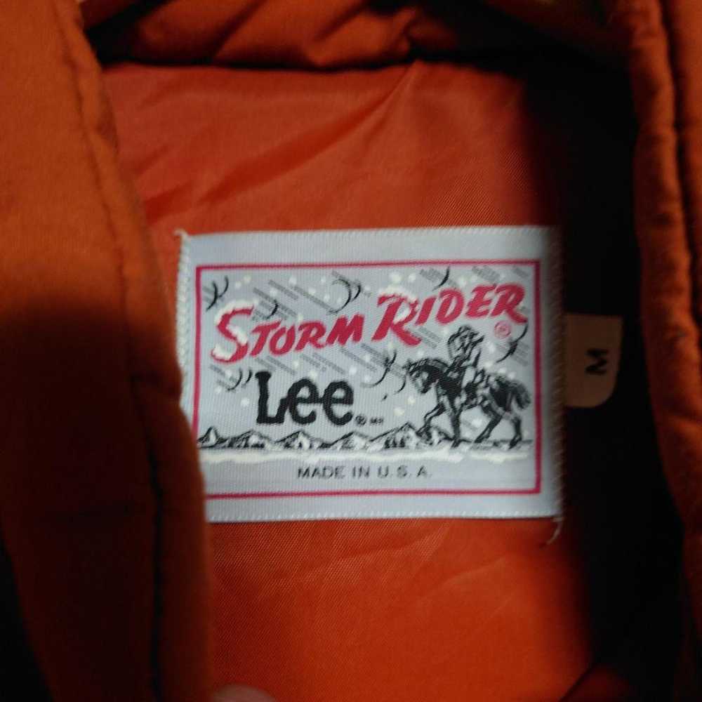 Vintage 7080s Lee Storm Rider Vest M Orange - image 3