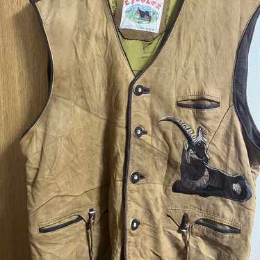 ameri vintage：RIDERS FAKE LEATHER VEST AMERI】RIDERS FAKE LEATHER VEST JACKET