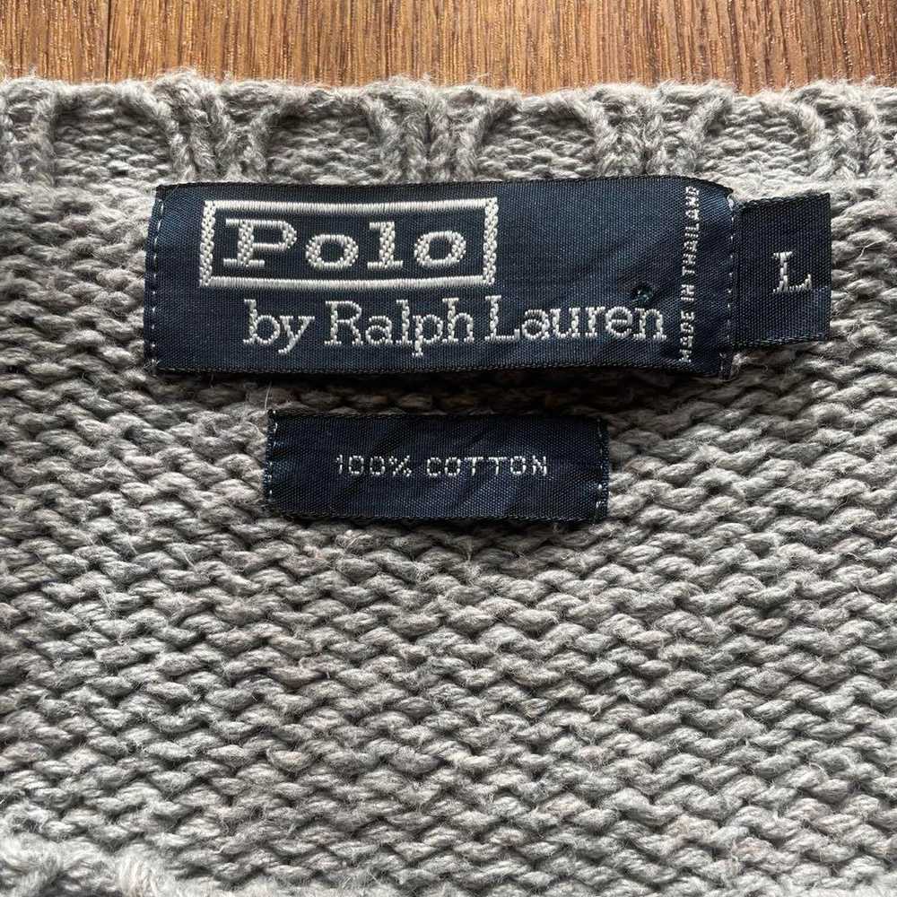 【vintage】90s Polo by Ralph Lauren Knit, Solid Col… - image 2