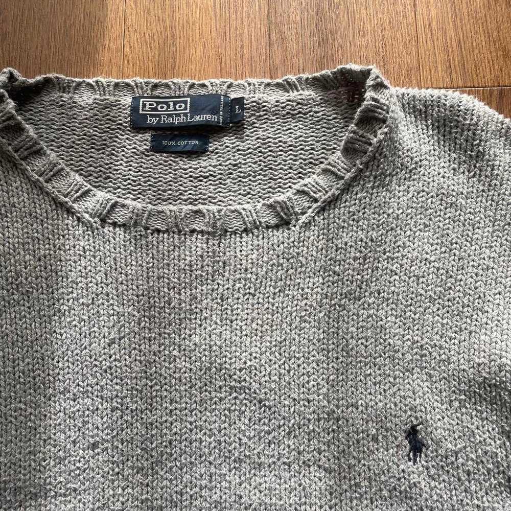 【vintage】90s Polo by Ralph Lauren Knit, Solid Col… - image 3