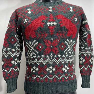 Vintage Polo Ralph Lauren Hand Knit Wool Bear Chu… - image 1