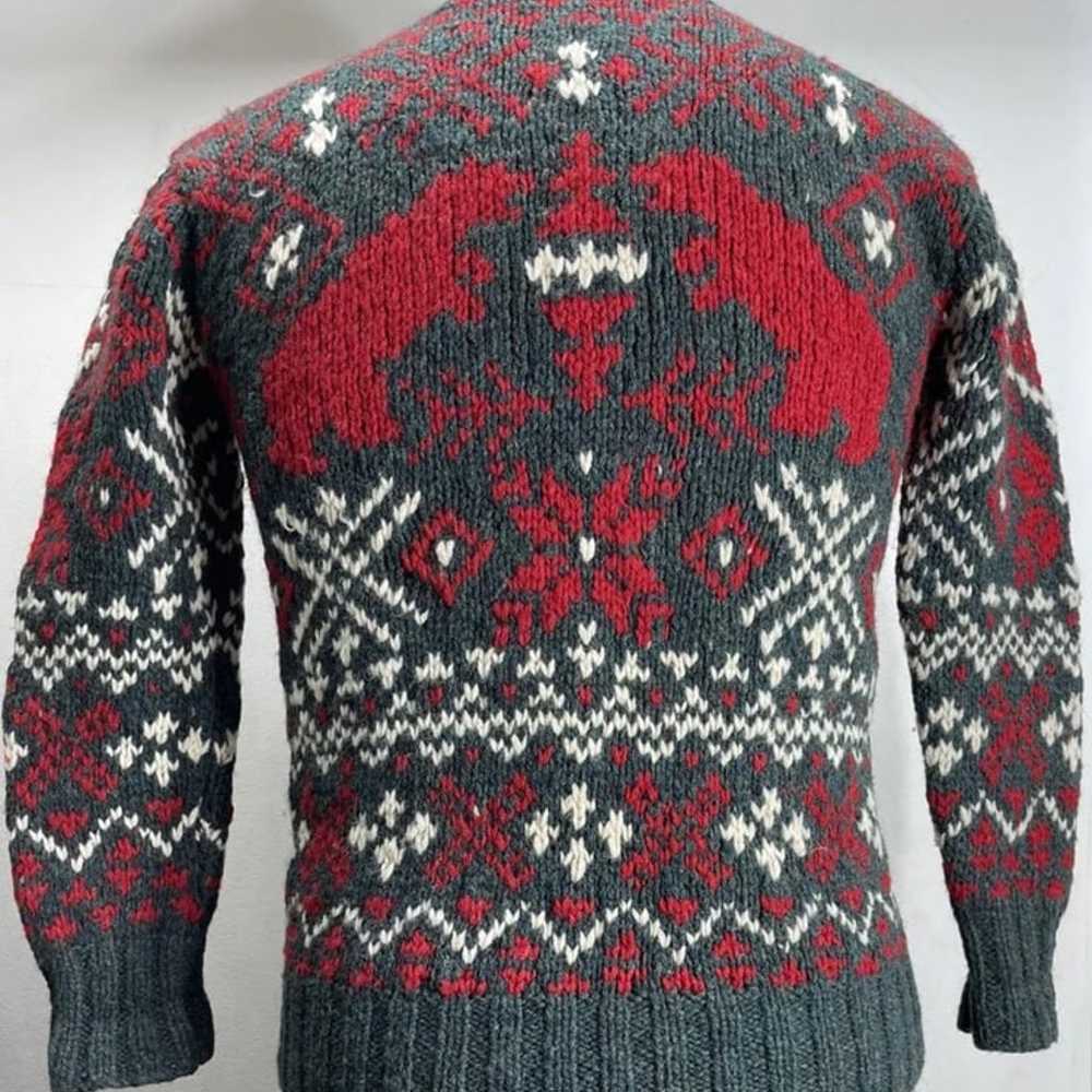 Vintage Polo Ralph Lauren Hand Knit Wool Bear Chu… - image 4
