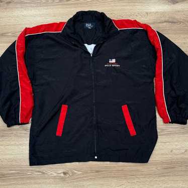 Vintage 90s Polo Sport Ralph Lauren Windbreaker J… - image 1