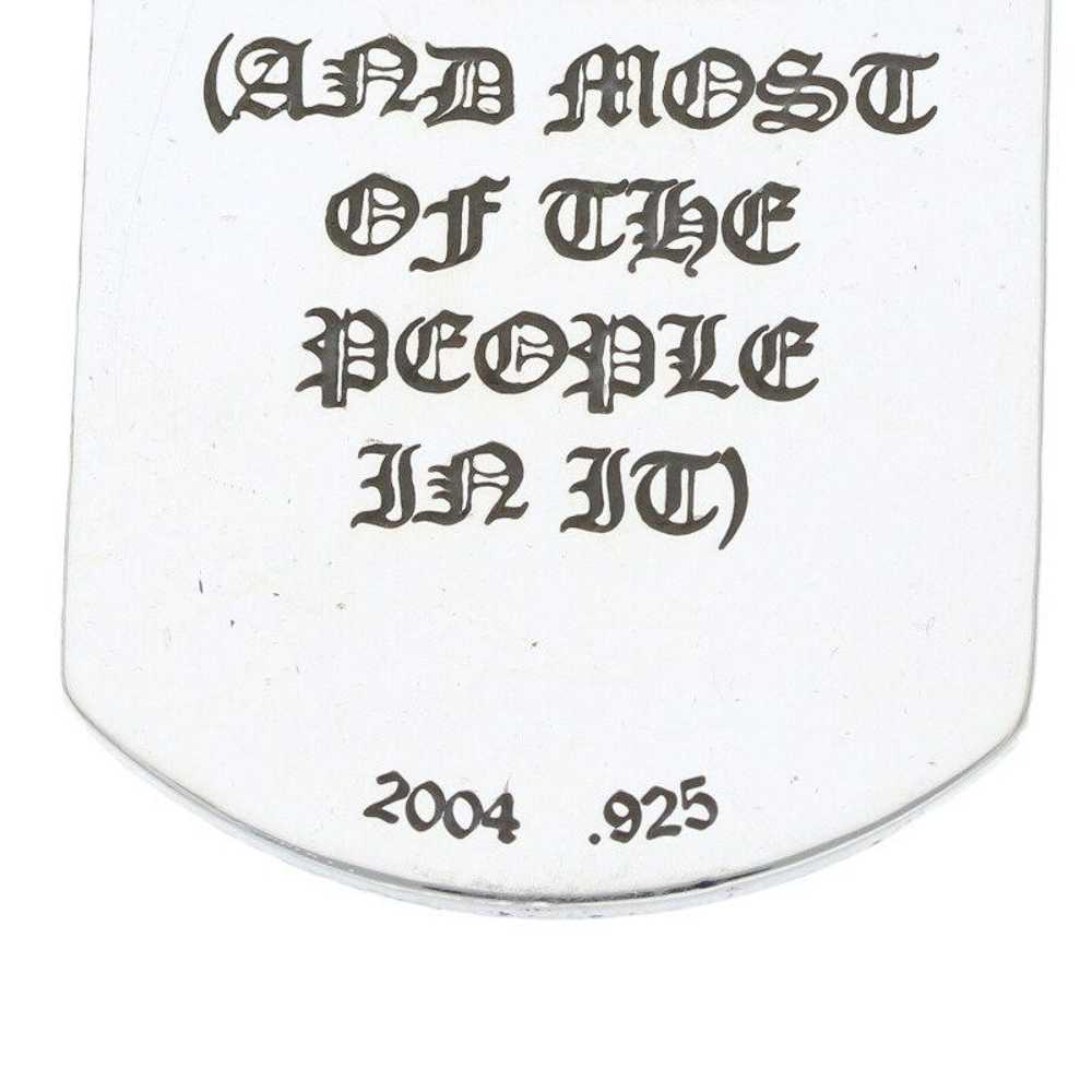 Chrome Hearts Large God Bless Dog Tag - image 4