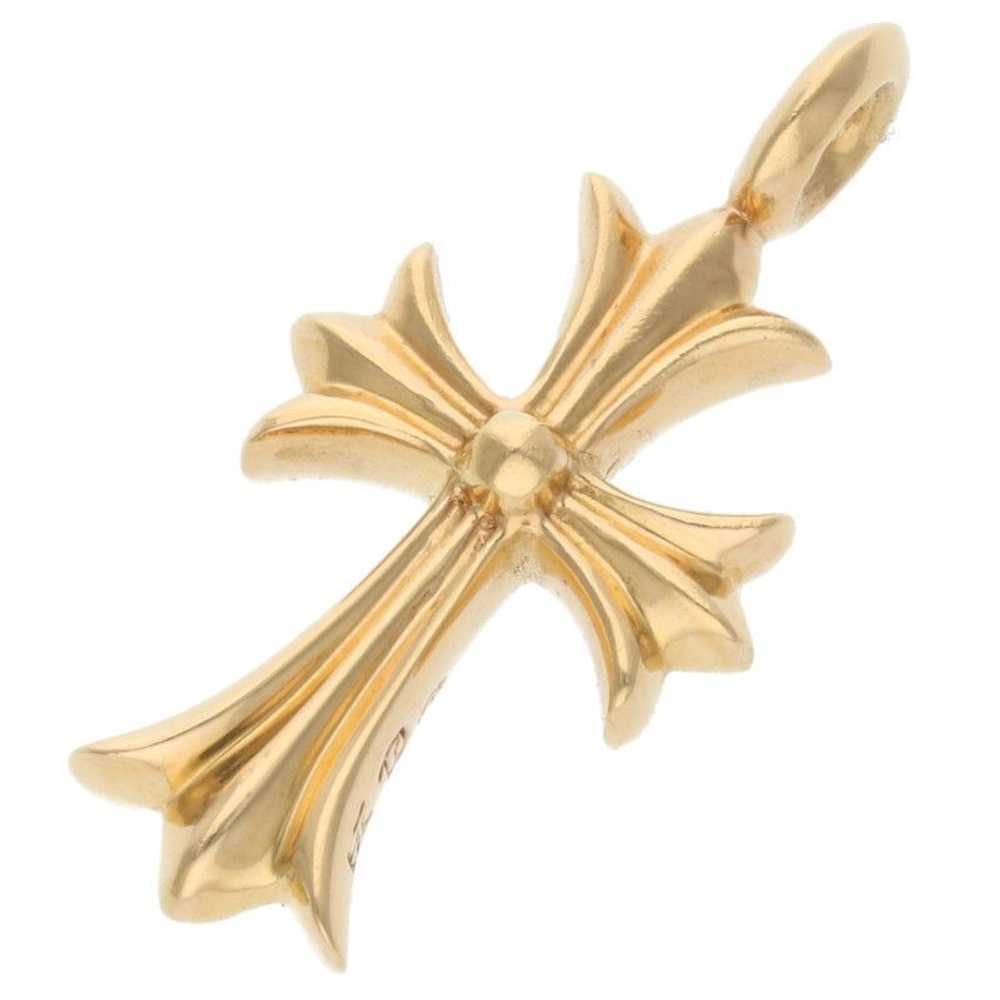 Chrome Hearts Sapphire 22k Gold Tiny Fat Cross Pe… - image 2