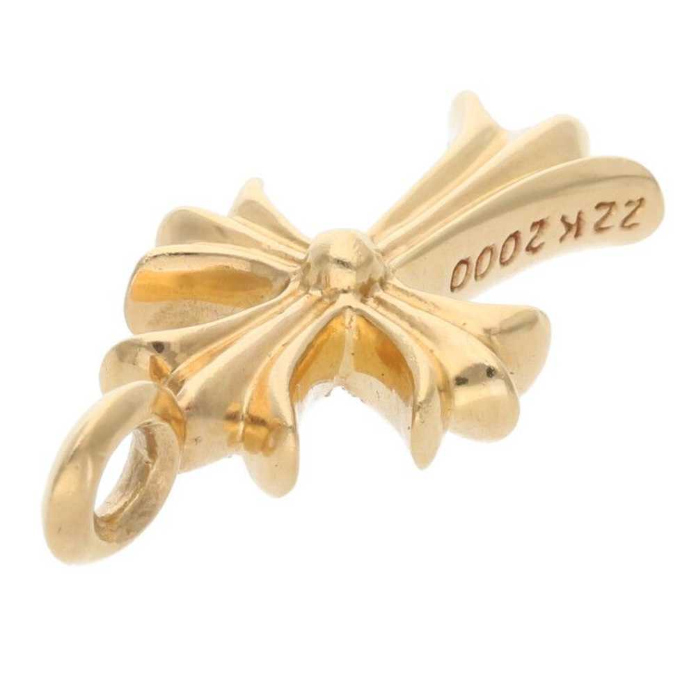 Chrome Hearts Sapphire 22k Gold Tiny Fat Cross Pe… - image 5