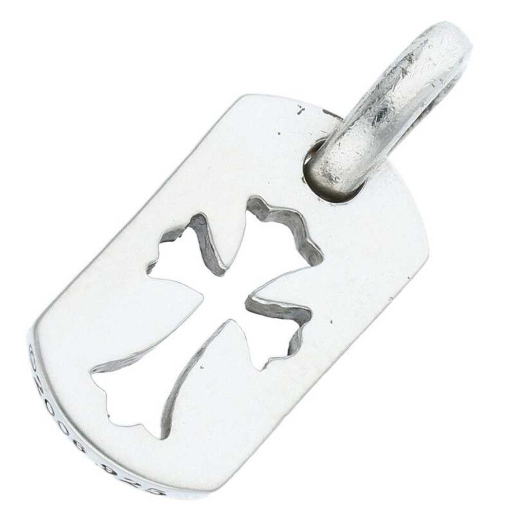 Chrome Hearts Tiny Cutout Cross Dog Tag Pendant - image 1