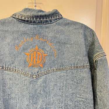 Vintage Zip Up & Button Harley Davidson Jean Jacke