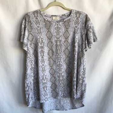 T.La Python Print Flutter Sleeve High-Low Top, Si… - image 1