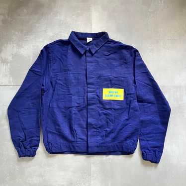 70s French Work Ink Blue Moleskin Jacket