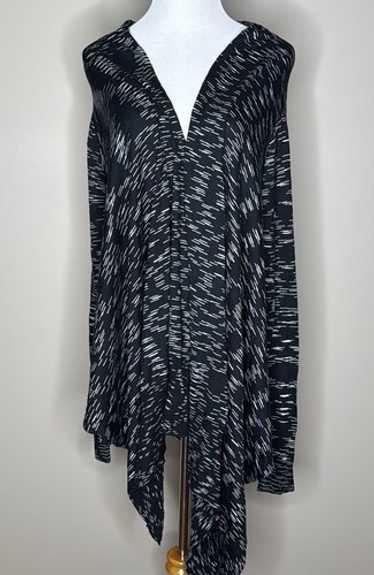 BCBG Maxazria womens wrap cardigan sweater silk bl