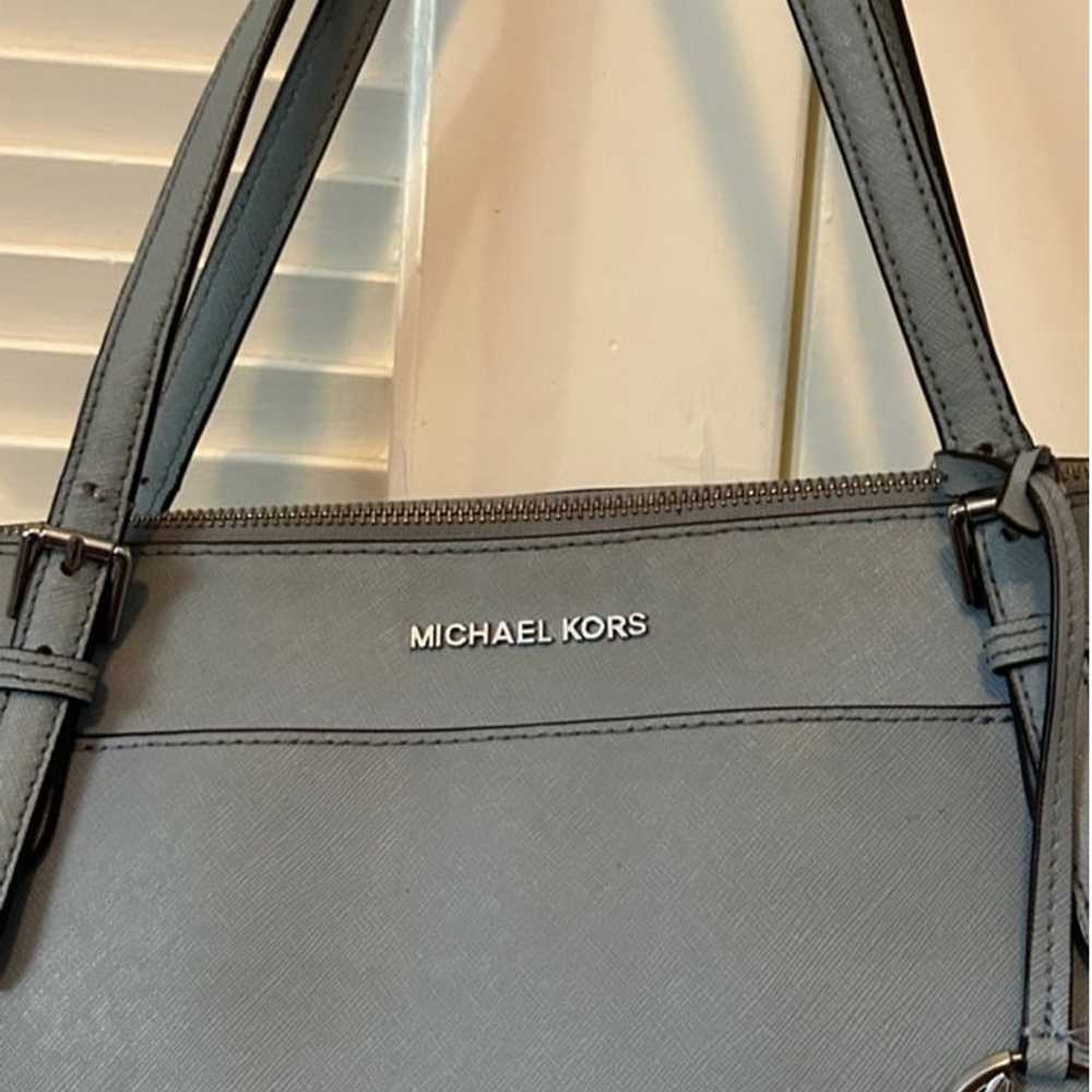 Michael Kors Saffiano Leather Tote Bag Sky Blue - image 2