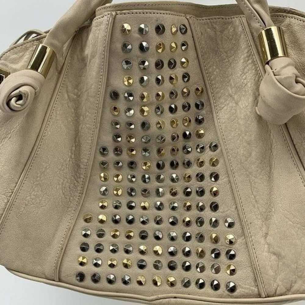 Tre Vero Leather Rock Stud Hobo Bag - image 2