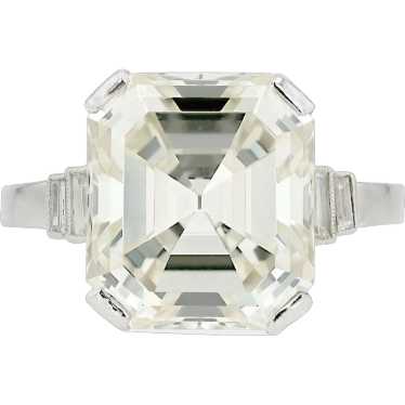 Significant Size 6.91 Antique Emerald Cut Diamond… - image 1