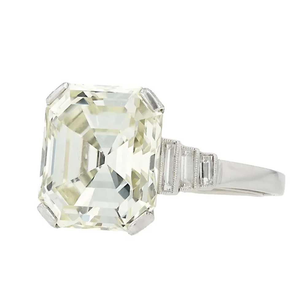 Significant Size 6.91 Antique Emerald Cut Diamond… - image 2
