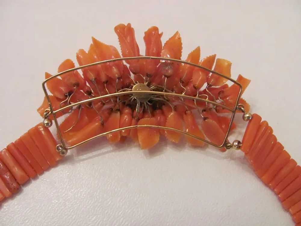Antique Victorian 18K Red Coral Necklace 19th Cen… - image 4