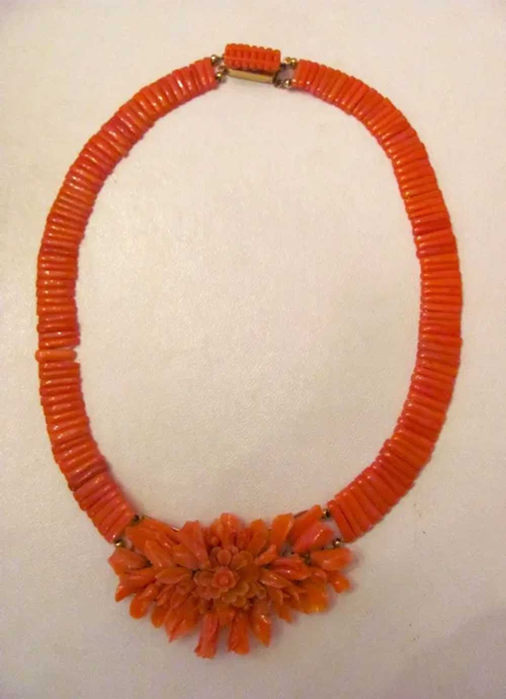 Antique Victorian 18K Red Coral Necklace 19th Cen… - image 5