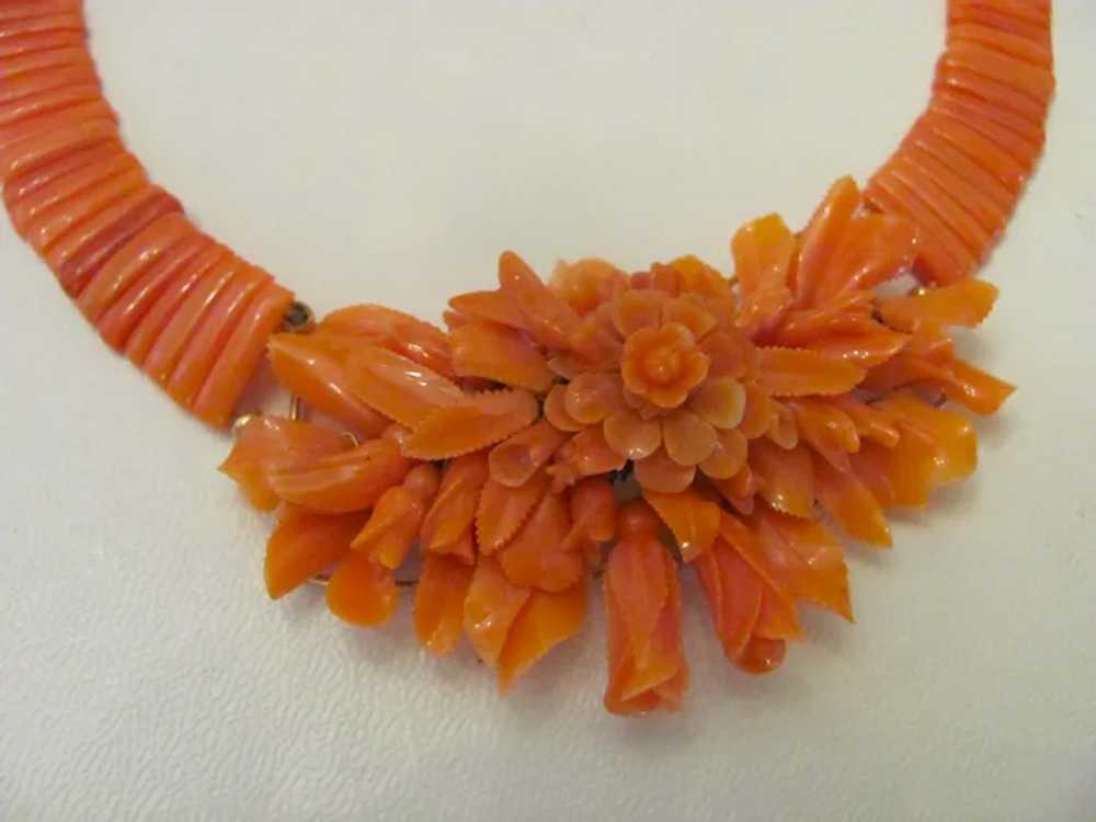 Antique Victorian 18K Red Coral Necklace 19th Cen… - image 6