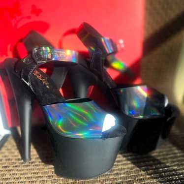 Pleasers Iridescent High Heel Sandal - image 1