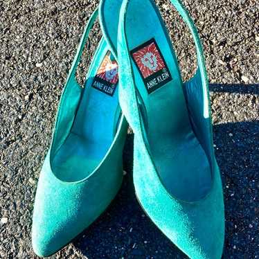 Turquoise Italian Slingbacks Anne Klein