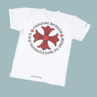 Chrome Hearts CHROME HEARTS WHITE/ RED LOGO T-SHI… - image 1