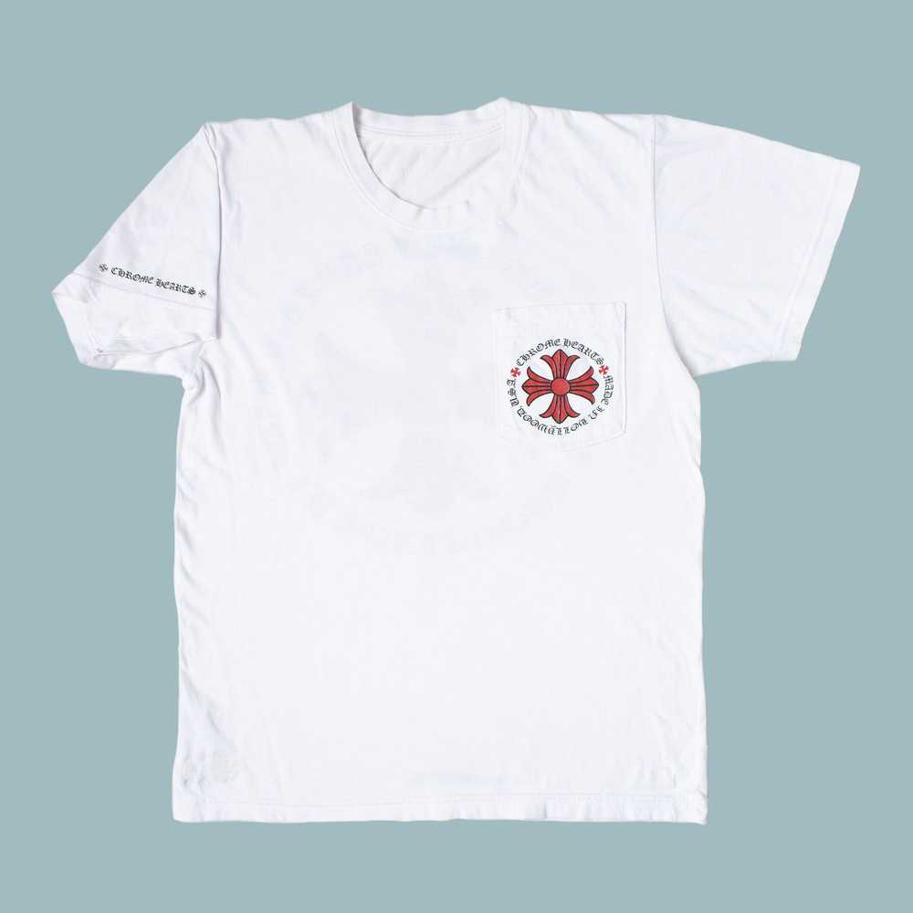 Chrome Hearts CHROME HEARTS WHITE/ RED LOGO T-SHI… - image 2