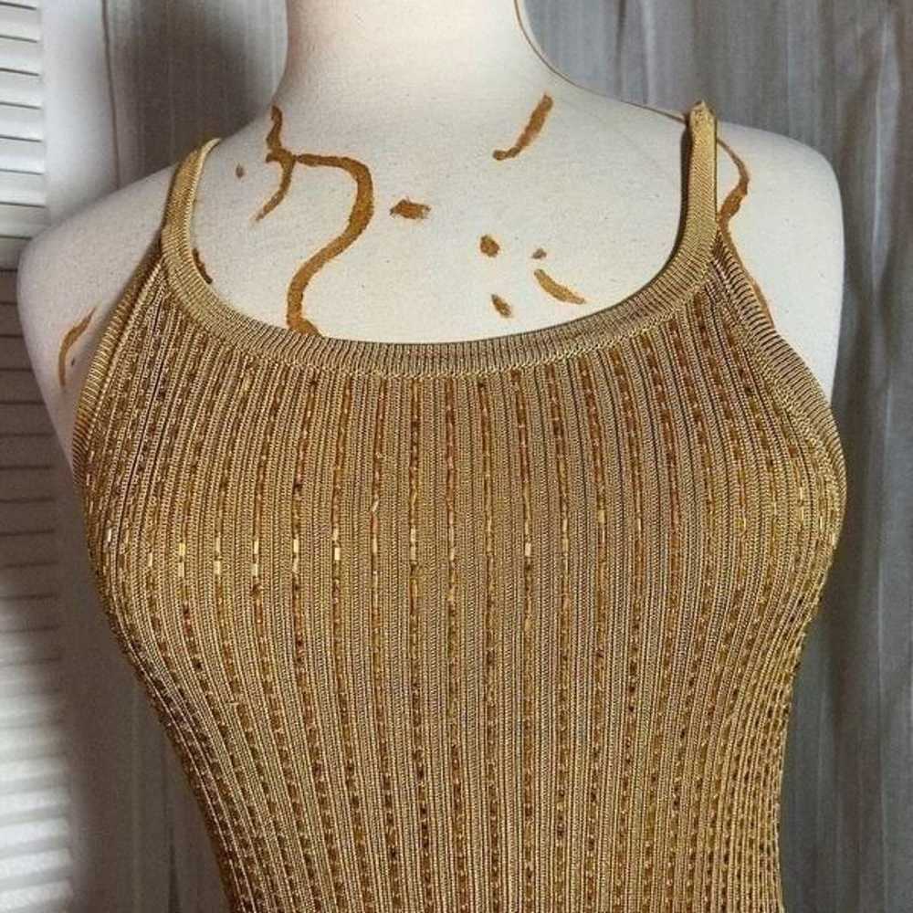 Vintage Gold Beaded Textured 2 Piece Evening Set … - image 3