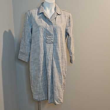 Soft Surroundings Tencel Light Grey Shirt Dress - image 1