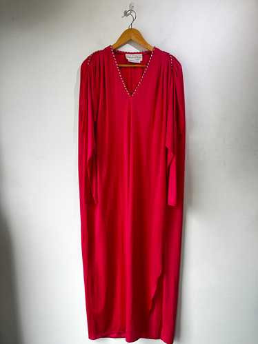 Oscar De La Rental Pink Polyester Caftan