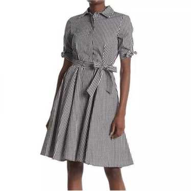 Calvin Klein Gingham Blue White Checkered Print B… - image 1