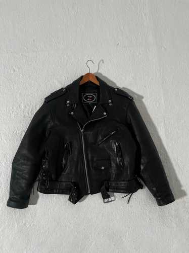 Vintage Leather Biker Jacket Sz. XL