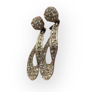 Bogoff Vintage Rhinestone Twist Clip on Earrings - image 1