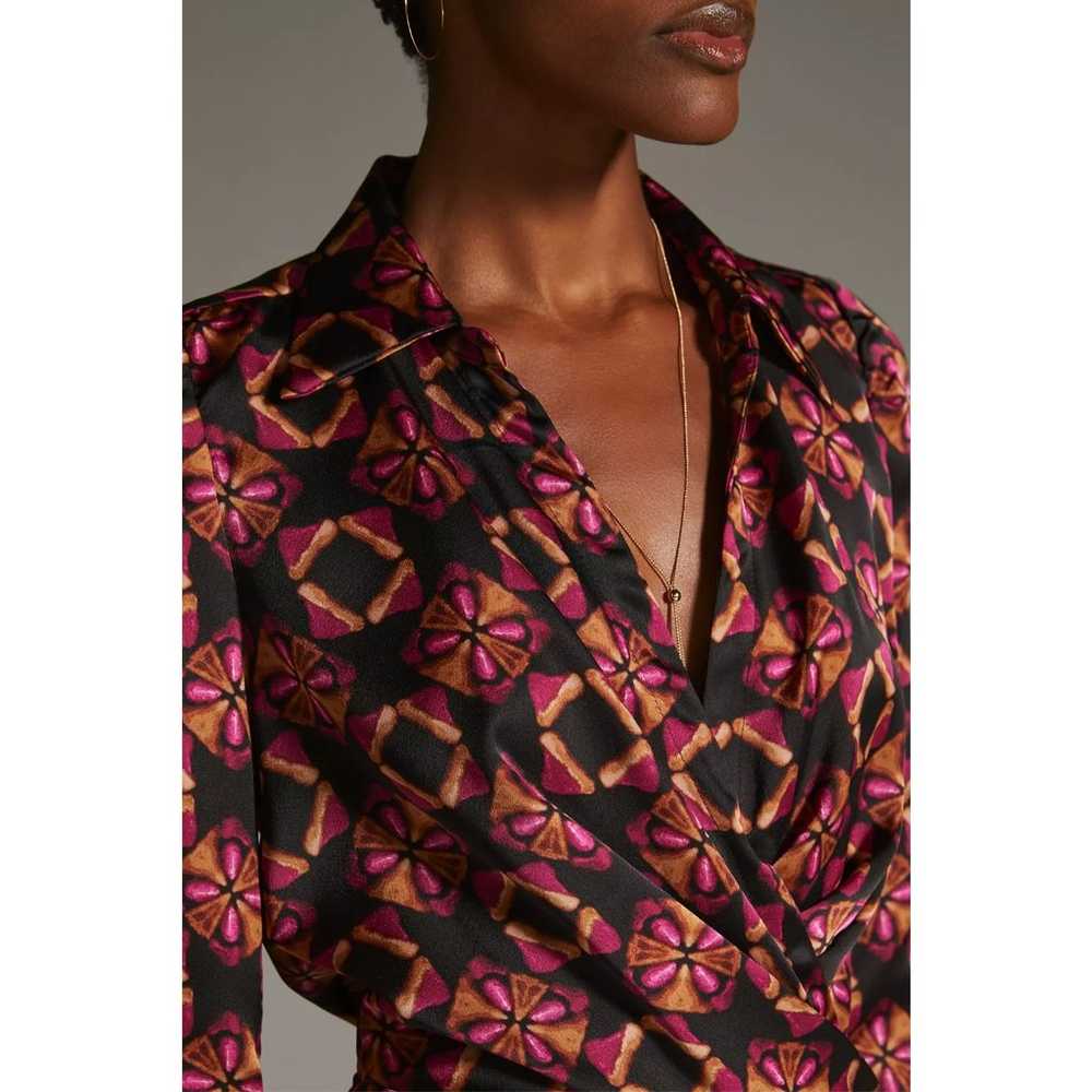 New Anthropologie MISA Long-Sleeve Wrap Dress $43… - image 3