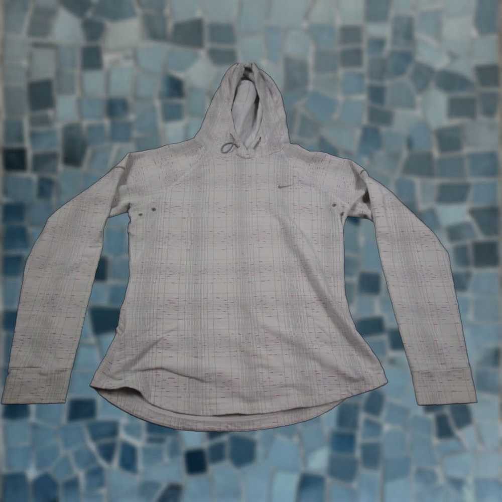 Nike Nike Women's Medium Gray Plaid Pullover Hooded Long Sleeve Running Hoodie