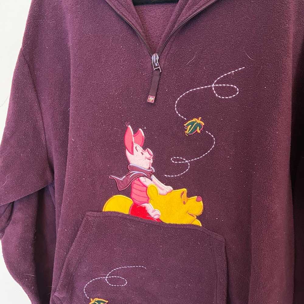 Vintage Winnie The Pooh Fleece Hoodie Sweatshirt … - image 3