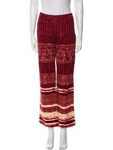 パンツ Jean Paul GAULTIER FEMME red wide pants Jean paul gaultier 90s printed pants - Gem