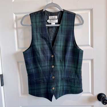 Vintage Rafaella Tartan Plaid Wool Vest | Gold But