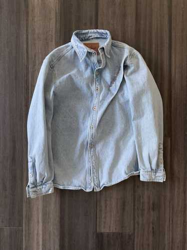 Y/Project 22AW Pinched Logo Denim Shirt Blue XS