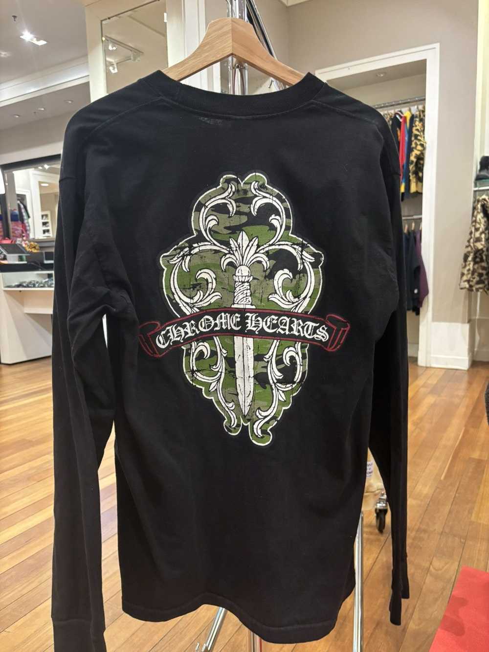 Chrome Hearts Chrome hearts floral dagger LS shirt - image 2