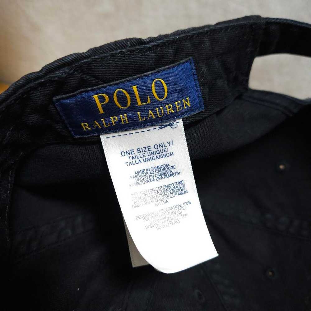 POLO Cap Black Polo Ralph Lauren Big Pony Vintage - image 6