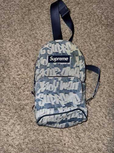 Supreme Supreme fat tip jacquard denim sling bag