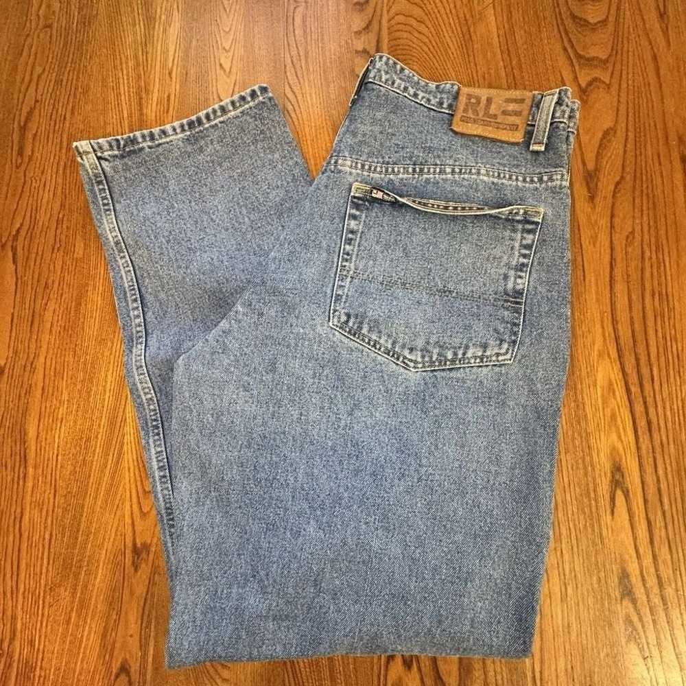 Vintage Ralph Lauren Polo Jeans Co Blue Denim Bag… - image 1